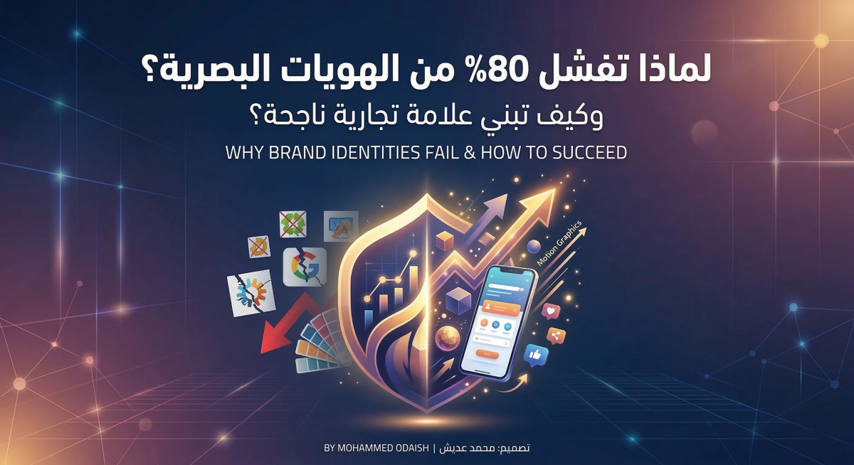 لماذا تفشل 80% من الهويات البصرية؟ وكيف تبني علامة تجارية ناجحة